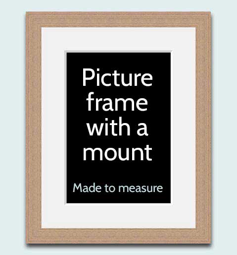Picture frames with a mount made to measure in custom sizes