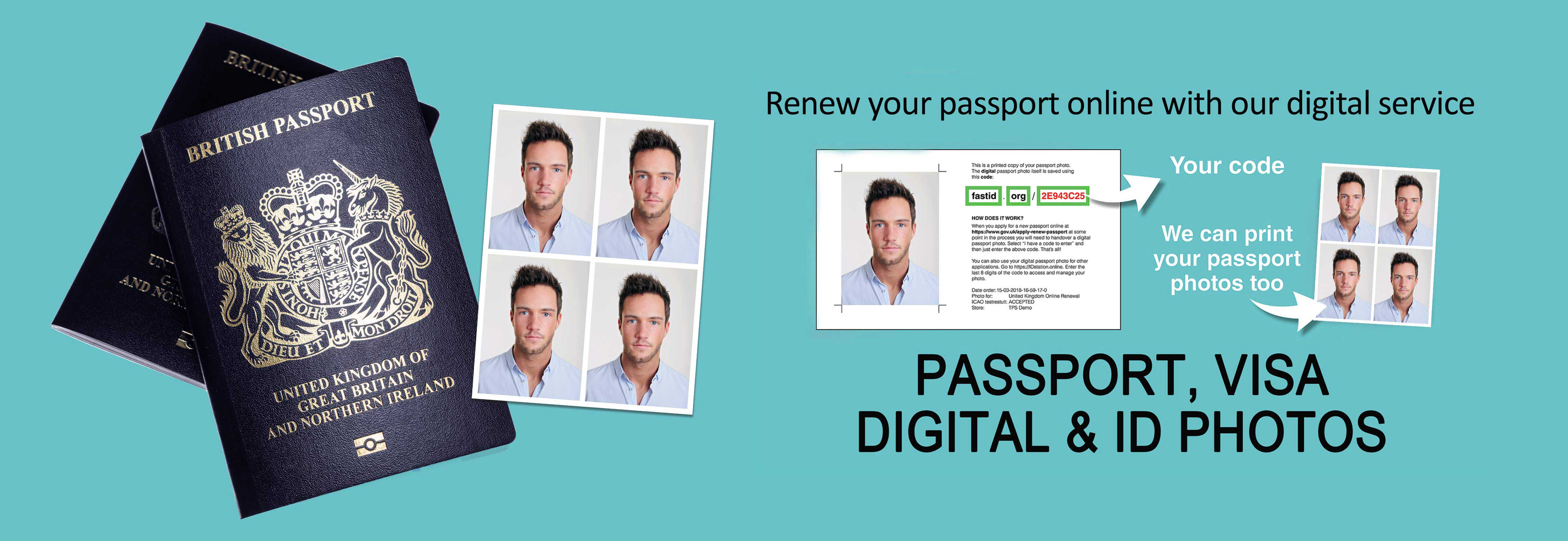 Digital passport photos in Bedford